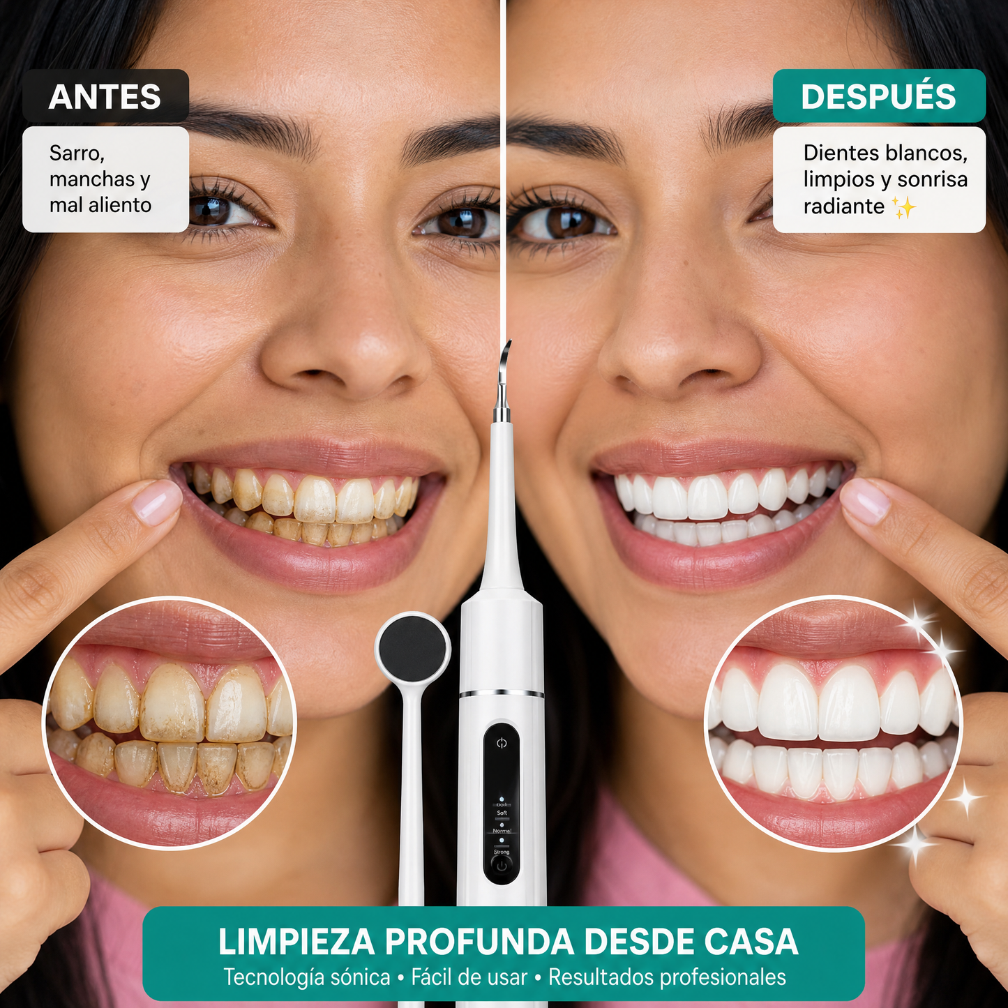 Limpiador Ultrasónico de Dientes
