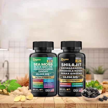 Nature’s Synergy Bundle: Shilajit & Sea Moss Capsules for Vitality & Wellness